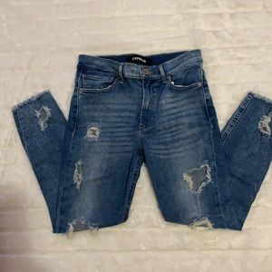 Express Blue Ripped Jeans